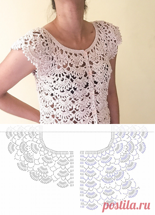 ergahandmade: Crochet Summer Cardigan + Diagrams + Free Pattern