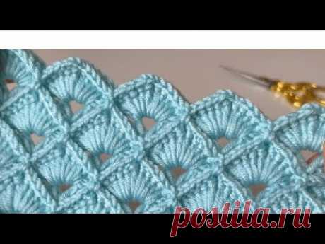 BU MODEL HARİKA 👌💕 ÇOK KOLAY TIĞ İŞİ BEBEK BATTANİYESİ ÖRGÜ MODELİ YAPIMI / Crochet Baby Blanket
