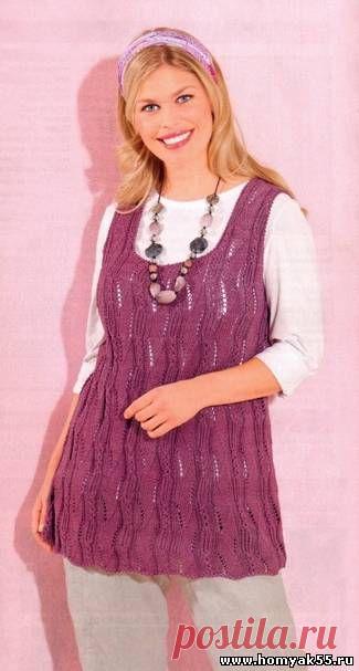 Летние топы, маечки для женщин спицами - Схемы и описания вязаных изделий | «Хомяк55.ру» сайт о вязании