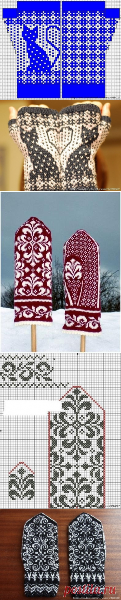 Вяжем красивые варежки