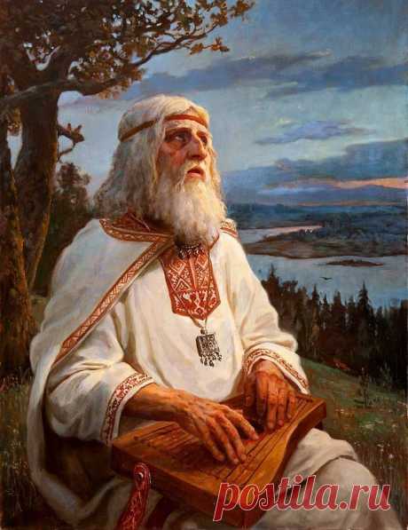 гусляр играющий  Былина анимашка
