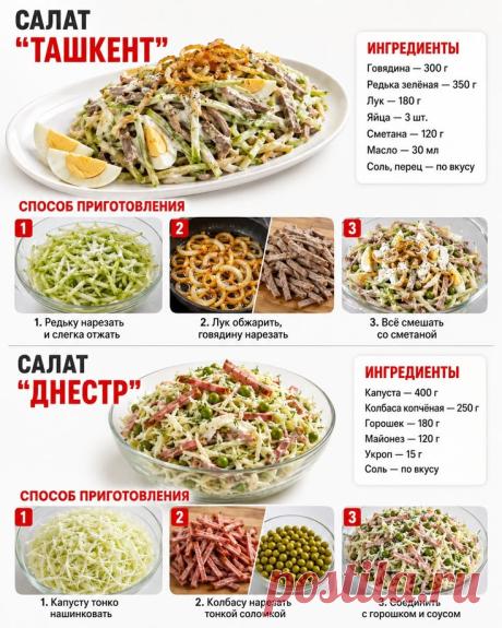 Салат «Ташкент»классический рецепт с говядиной, редькой и жареным луком