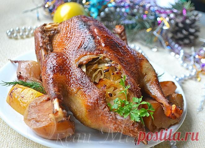 Утка с квашеной капустой в вине