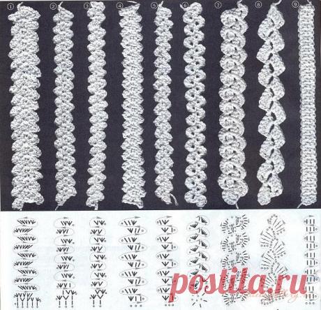 Ажурные пояски, тесьма и шнуры
