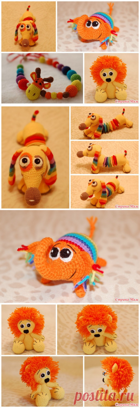 Пес, хищная кошка, слон и слингобусы. С описаниями)) - Вязание - Страна Мам