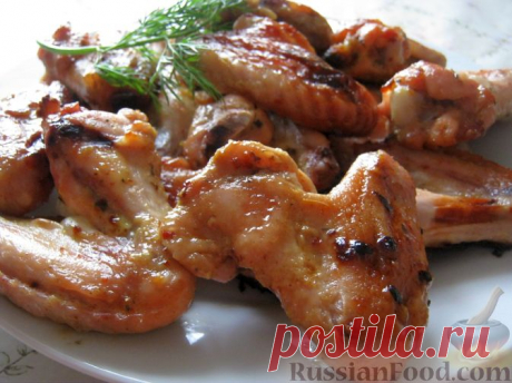 Рецепт: Ароматные куриные крылышки на RussianFood.com