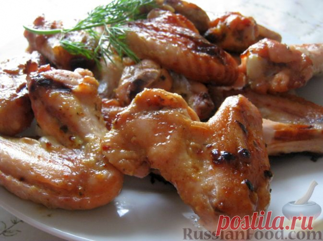 Рецепт: Ароматные куриные крылышки на RussianFood.com