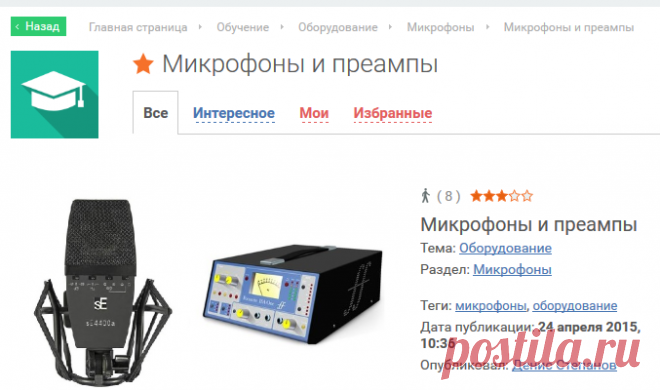 Микрофоны и преампы
