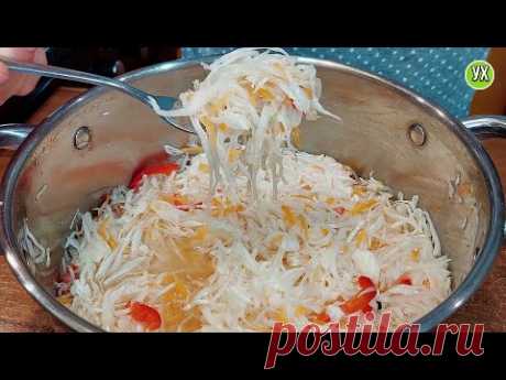 Салат на всю осень! Вкусная маринованная капуста за ОДНУ НОЧЬ