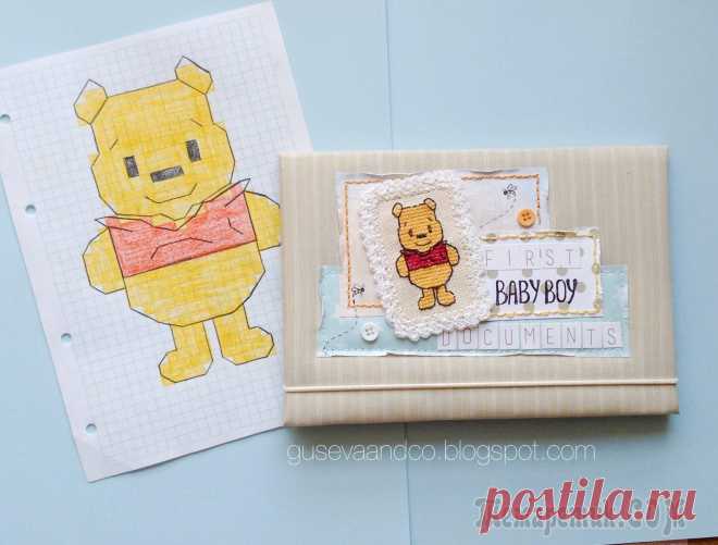 Винни Пух, вышивка крестиком