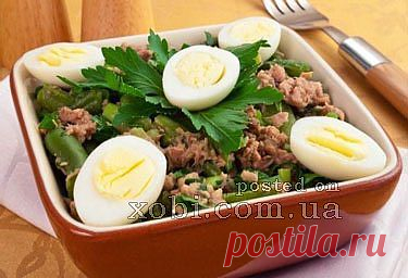 салат с тунцом и стручковой фасолью