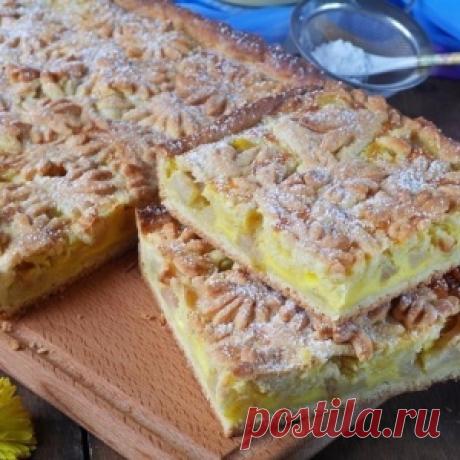 Нежнейший яблочный пирог из песочного теста - вкус отменный!