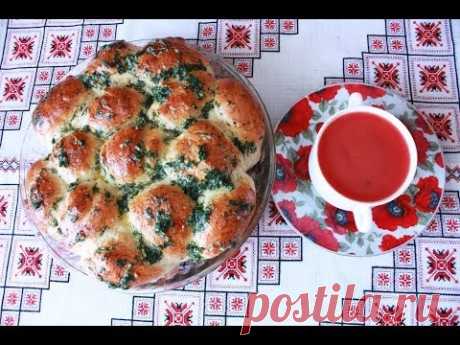Пампушки с чесноком и борщевой юшкой простой и наглядный видео рецепт Пампушки з часником і борщем