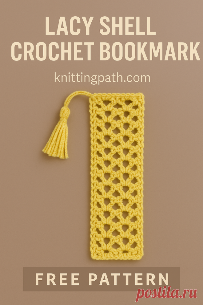 Lacy Shell Crochet Bookmark