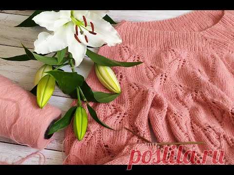 Пуловер спицами 