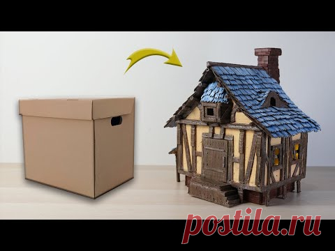 DIY I How To Make a Miniature House Using Cardboard I Medieval House