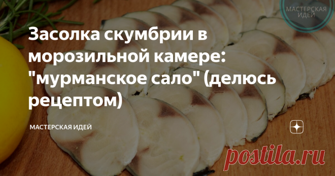 Засолка скумбрии в морозильной камере: 