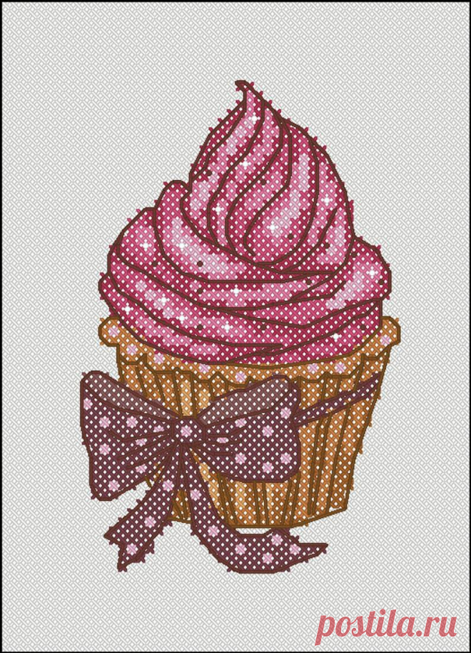 Strawberry Ice Cream Cross Stitch Pattern Download | Etsy