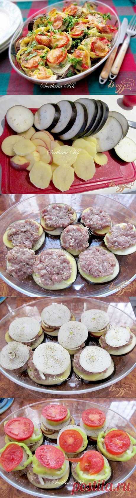 Баклажаны с мясом и овощами | Банк кулинарных рецептов