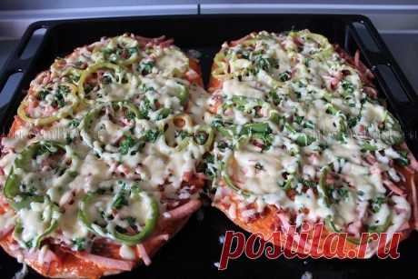Как приготовить ленивая пицца с колбасой. - рецепт, ингредиенты и фотографии