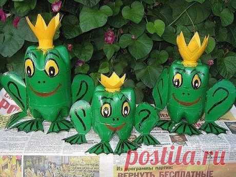 Поделки для дачи из пластиковых бутылок