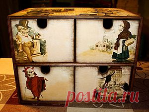 Мини-комодик "Аптечный" - Декупаж - Рукоделие и творчество - Каталог статей - Рукоделие-мое хобби