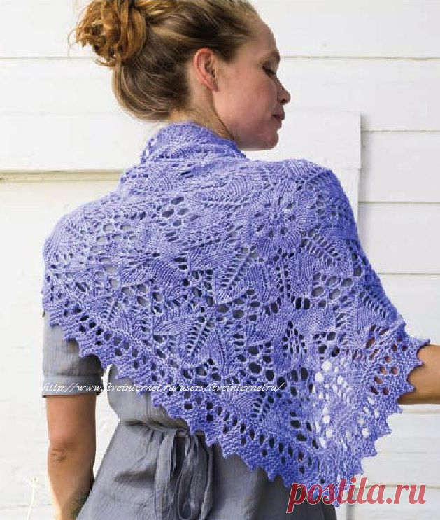 Ажурная шаль спицами /Lale Shawl by Corrina Ferguson