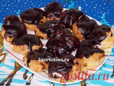 Вкуснейшие заварные пирожные с нежным белковым кремом, рецепт с фото