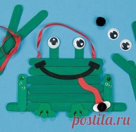 Идеи поделок из палочек от мороженого - Поделки с детьми | Деткиподелки