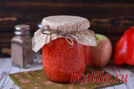 Аджика из яблок и перца на зиму — Домашняя кулинария