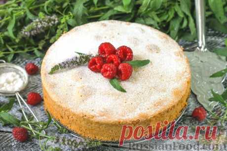 Шарлотка с малиной