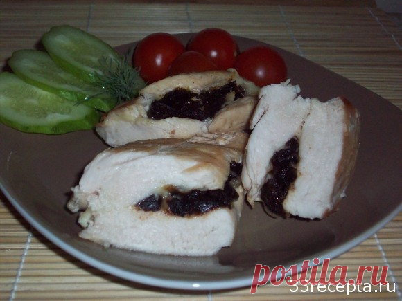 Куриные грудки, фаршированные сыром и черносливом.Вкуснотень, не оторваться!!!