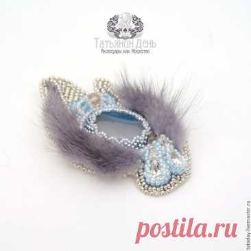 Создаем шикарную зимнюю брошь с мехом: часть 4