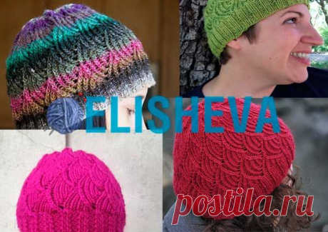Женская шапка с чешуйками Everdeen Beanie by Tanis Gray. Бесплатное описание вязания спицами