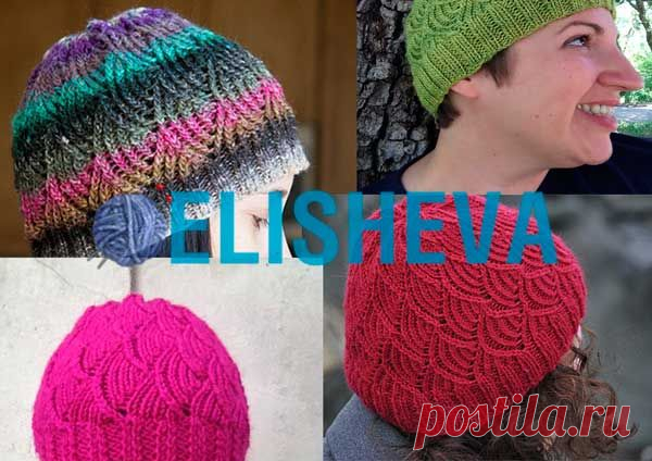 Женская шапка с чешуйками Everdeen Beanie by Tanis Gray. Бесплатное описание вязания спицами