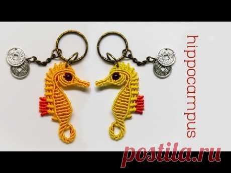 (3) Macrame key chain tutorial - Cutie hippocampus - Hướng dẫn làm móc khóa cá ngựa dễ thương - YouTube