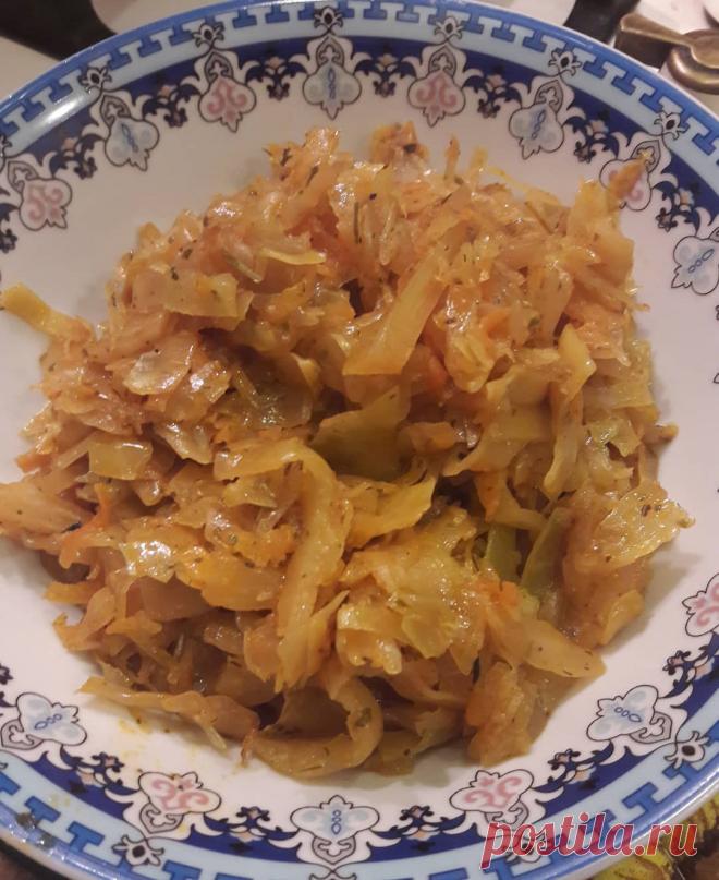 Тушеная капуста в мультиварке. #капуста