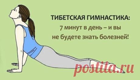 Утренняя гимнастика Тибетских лам занимает не больше 7-ми минут, но даёт колоссальный эффект!
1. Проснувшись, пять минут полежите с закрытыми глазами. Затем разотрите руки, пока они не станут горячими. Затем помассируйте уши (ухо – пульт управления всем организмом): указательный, большой и средний палец надо взять в горсть и растереть ухо сверху вниз 30 раз (большой палец при этом находится за ухом). 
2. Правую ладонь положите на лоб (на лини бровей), накройте левой ладонью, сосредоточьтесь на