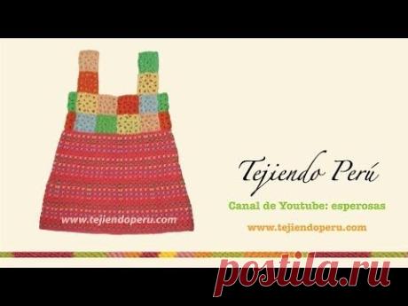 Vestido para niñas de 4 a 6 años tejido en crochet