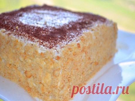 Торт без выпечки из печенья — Готовим дома