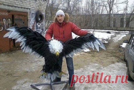 Орел из покрышек....достоин класса!!!