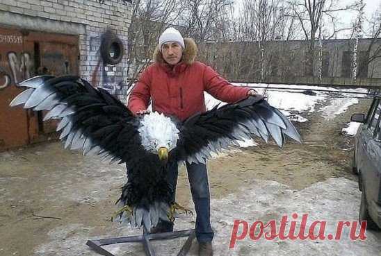 Орел из покрышек....достоин класса!!!