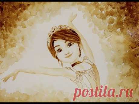🎨 How to draw chicory Felice (Ballerina cartoon) / Как нарисовать цикорием Фелис (м/ф "Балерина")