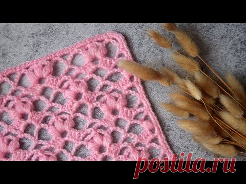 КРАСИВО и ПРОСТО | Шикарный узор крючком для палантина или шарфа | СХЕМА |