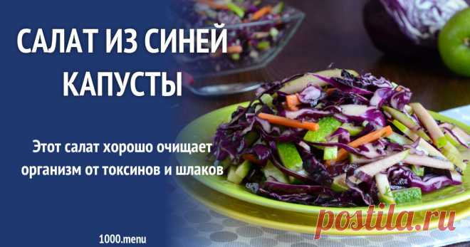 Салат из синей капусты Этот салат хорошо очищает организм от токсинов и шлаков