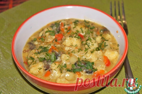 Рагу из грибов с цветной капустой Кулинарный рецепт