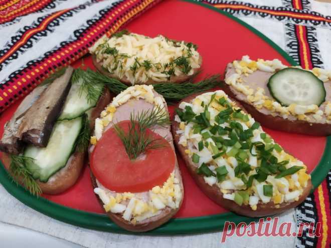 Гренки на любой вкус – со шпротами, с зеленым луком и яйцом, с сыром, с печеночным паштетом. | Кулинарные рецепты