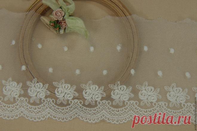Кружево С27 . Кружево на сетке – купить в интернет-магазине на Ярмарке Мастеров с доставкой Кружево С27 . Кружево на сетке – купить или заказать в интернет-магазине на Ярмарке Мастеров | Кружево на сетке 9 см.  Мягкая ,нежная…