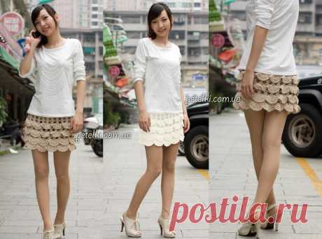 Схемы вязаных юбок, шорт, брюк крючком и спицами » Страница 6