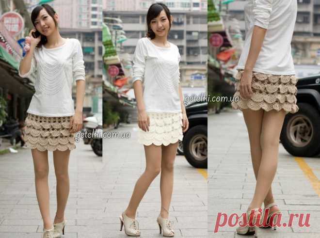 Схемы вязаных юбок, шорт, брюк крючком и спицами » Страница 6
